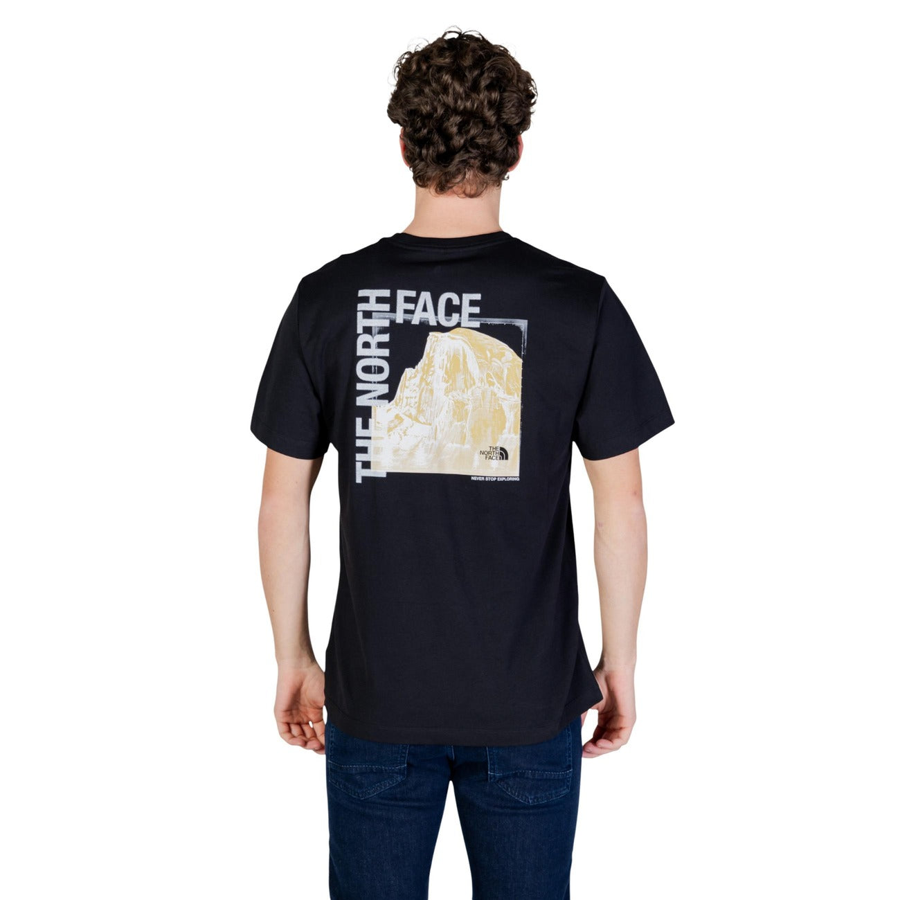 2450638 The North Face T-Shirt Nera Stampa Cotone Poliestere Uomo