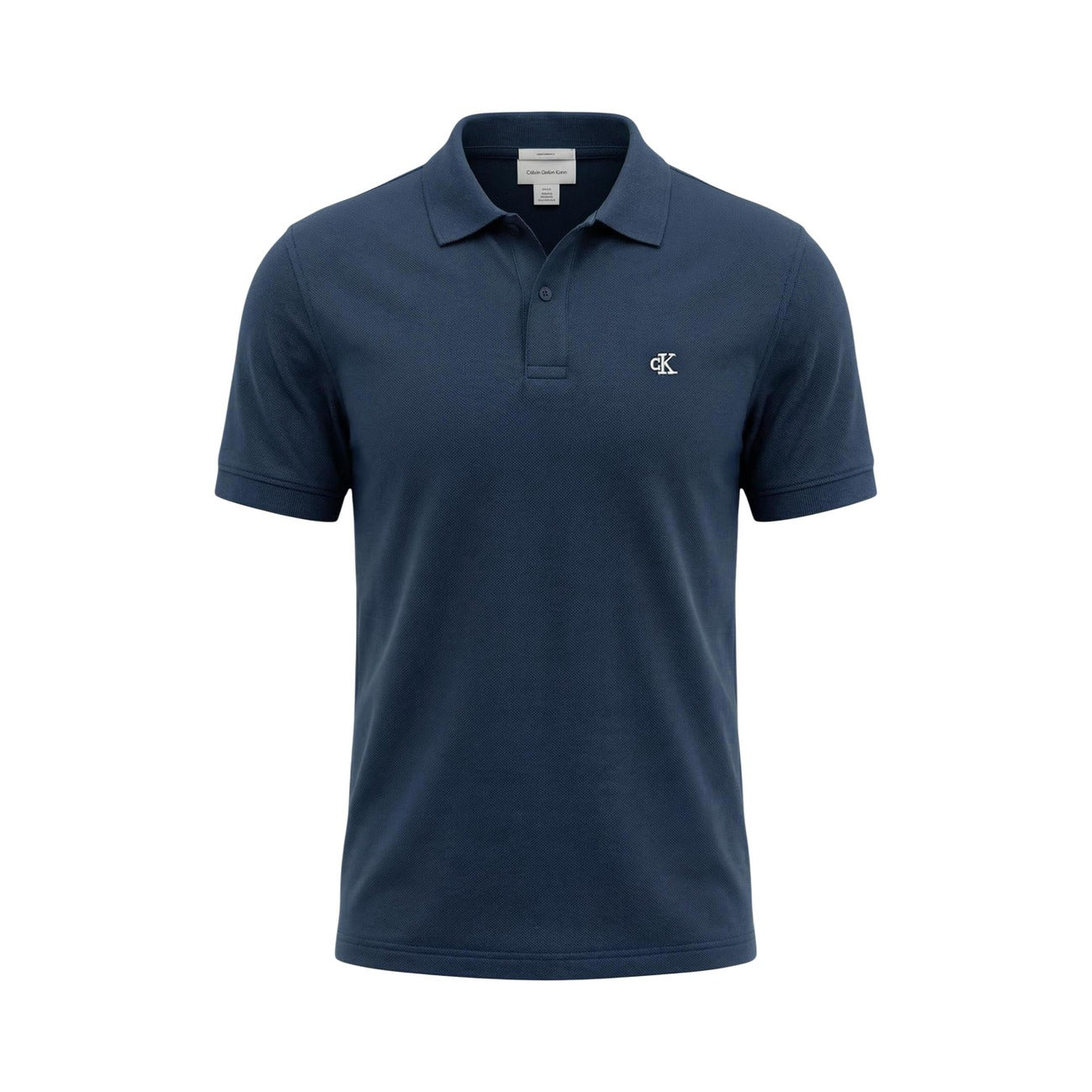 2460298 Calvin Klein Jeans Polo Blu Cotone Colletto Polo Maniche Corte Uomo