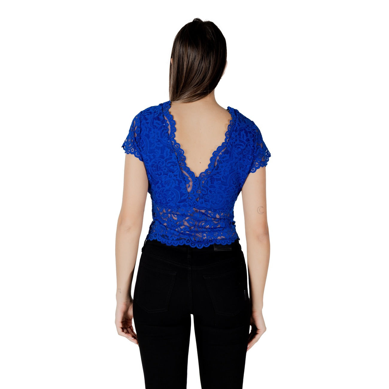 485799 Morgan De Toi Top Blu Scollo V Donna Primavera/Estate