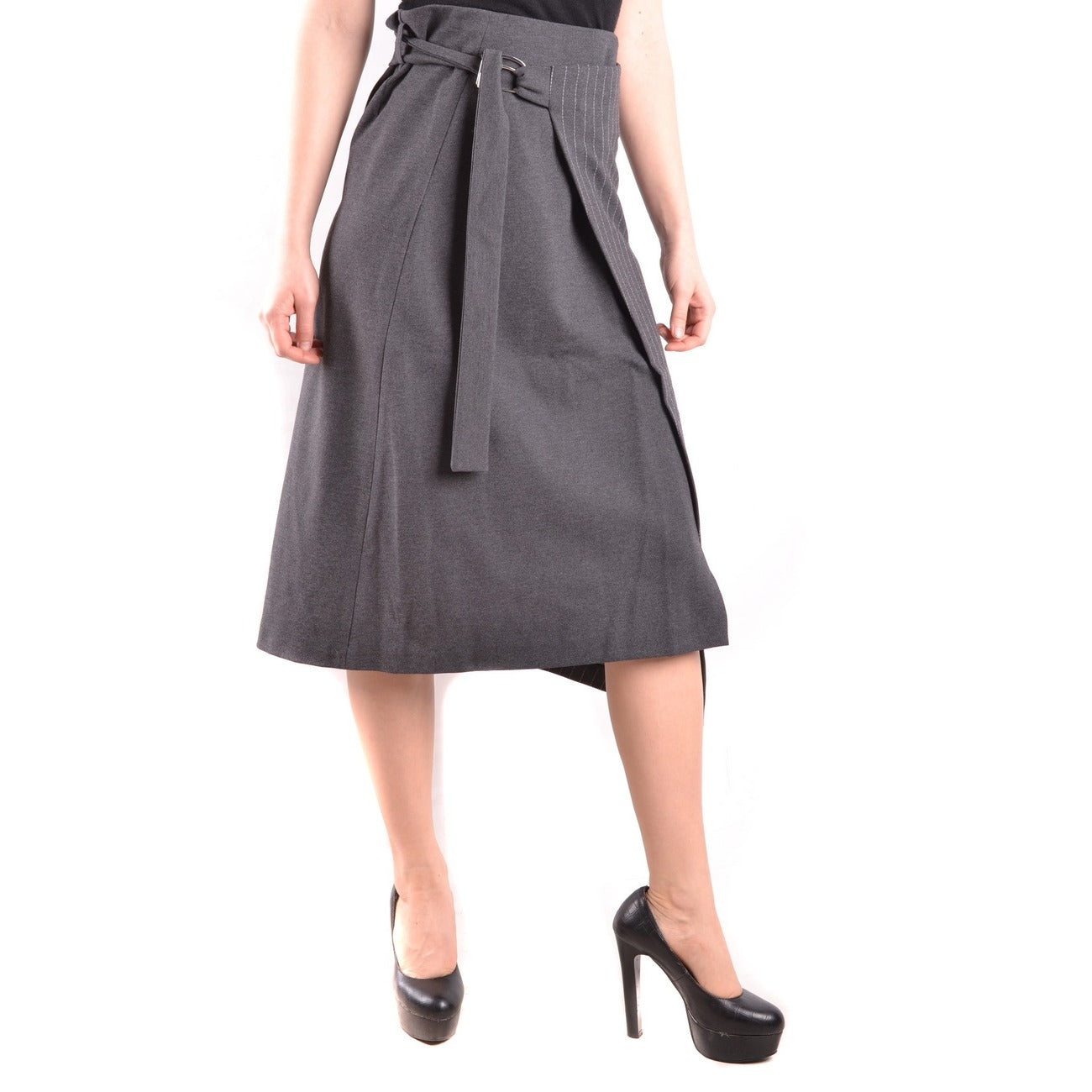2423068 Pinko Gonna Grigia Donna Viscosa 60% Poliammide 35% Elastan 5%