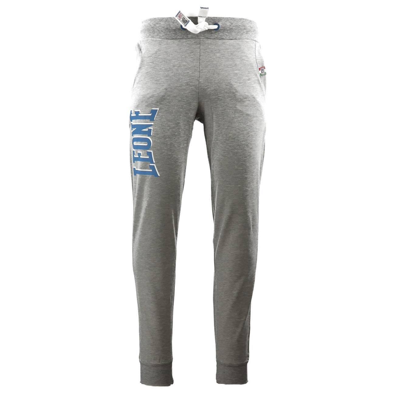 201458 Leone 1947 Pantaloni Grigio Stampa Cotone Uomo