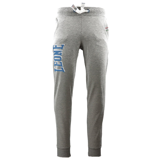 201458 Leone 1947 Pantaloni Grigio Stampa Cotone Uomo