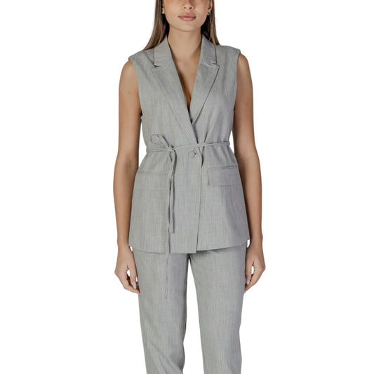 483051 Vila Clothes Gilet Grigio Donna Primavera/Estate