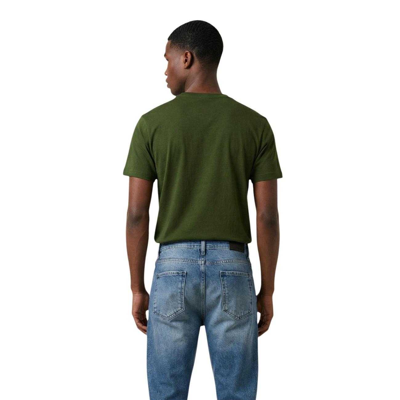 2451801 Calvin Klein Jeans T-Shirt Verde 100% Cotone Uomo