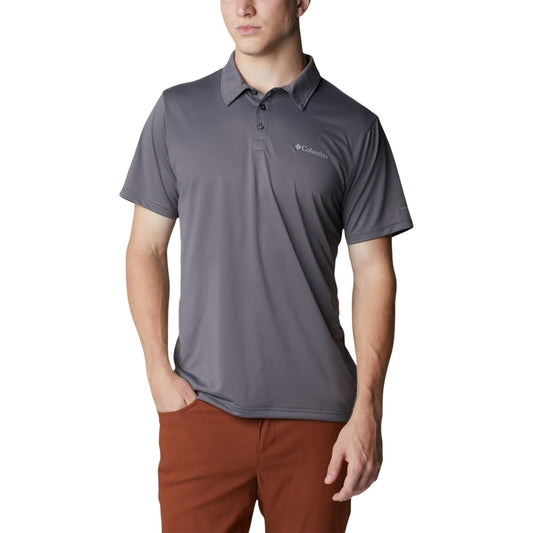 2459209 Columbia Polo Grigia Poliestere Elastan Colletto Polo Maniche Corte Uomo