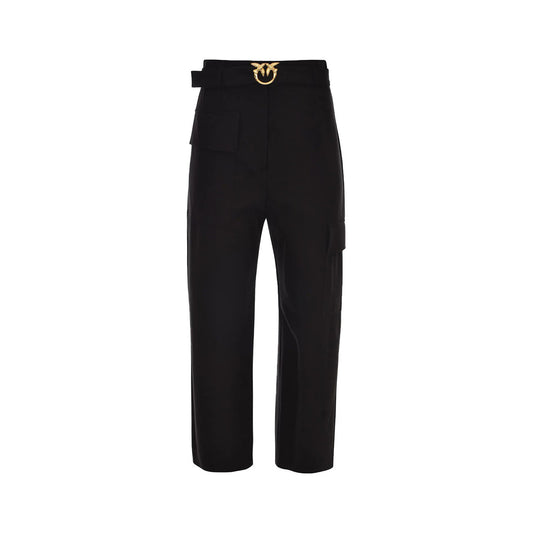 2422968 Pinko Pantaloni Neri Viscosa Multitasche Donna