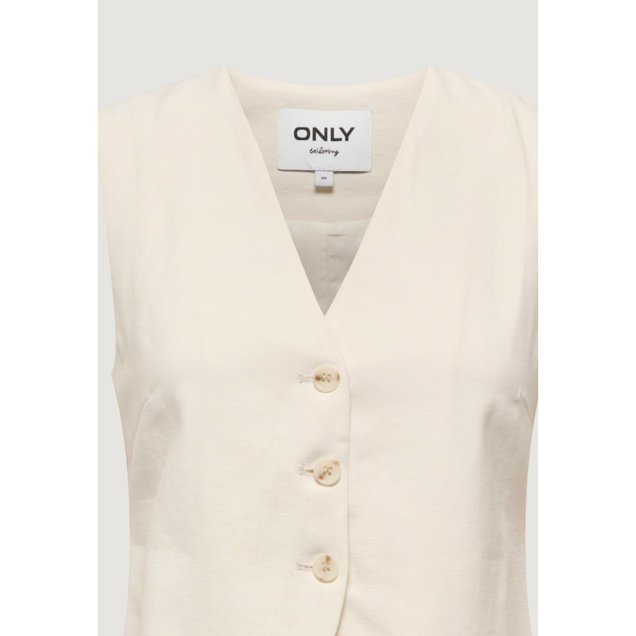 517466 Only Gilet Beige Smanicato Donna