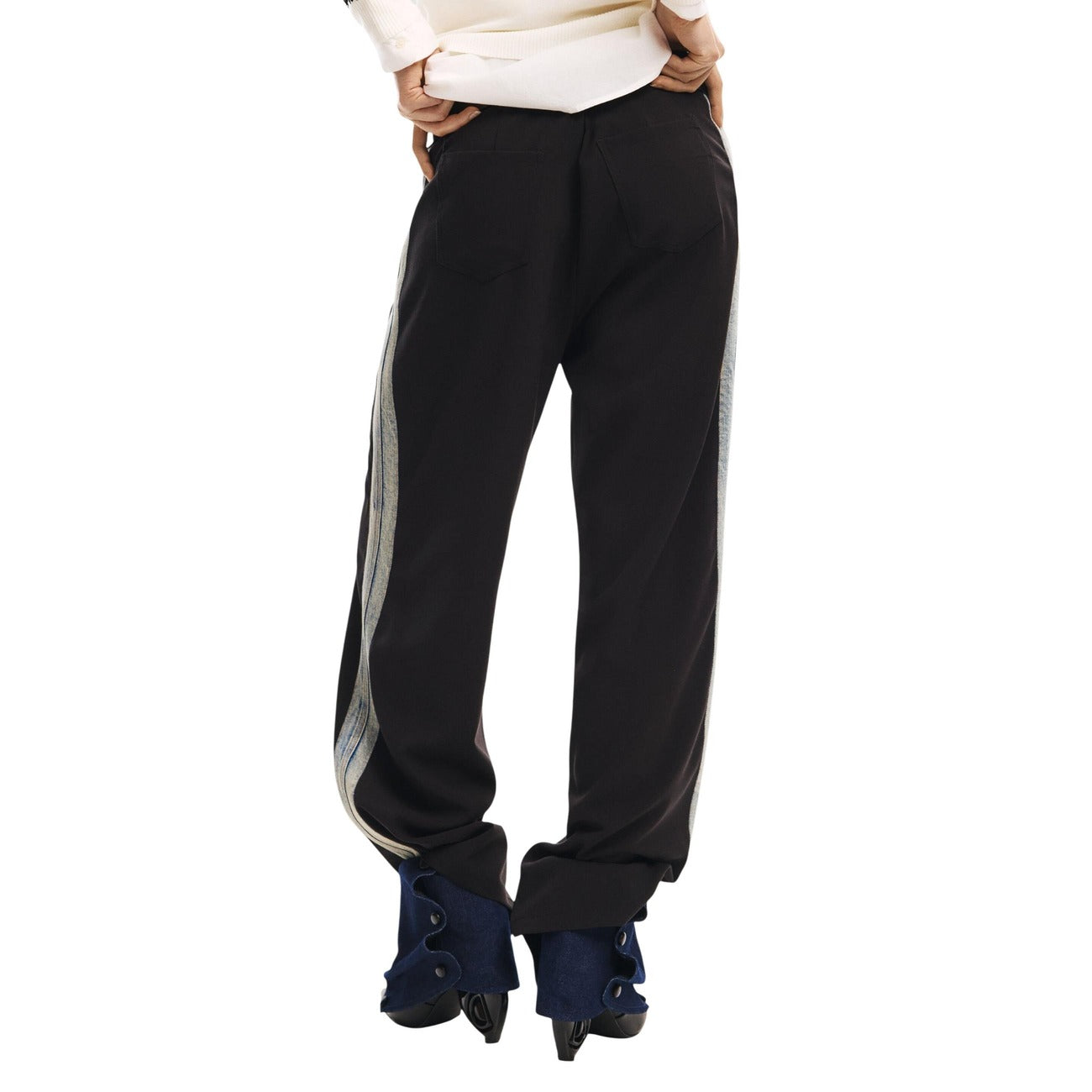 2451322 Desigual Pantaloni Donna Neri Misto