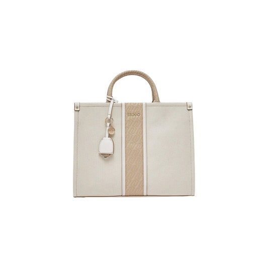 2459490 Liu Jo Borsa Grande Beige Cotone Donna