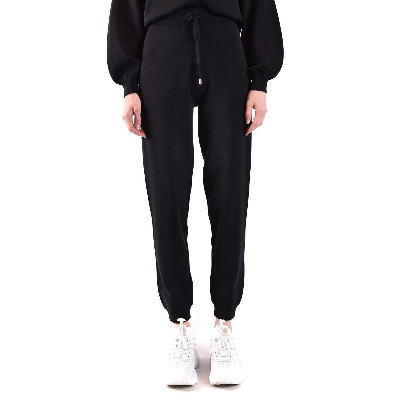 2438472 Pinko Pantaloni Neri Donna Cotone 66% Lacci