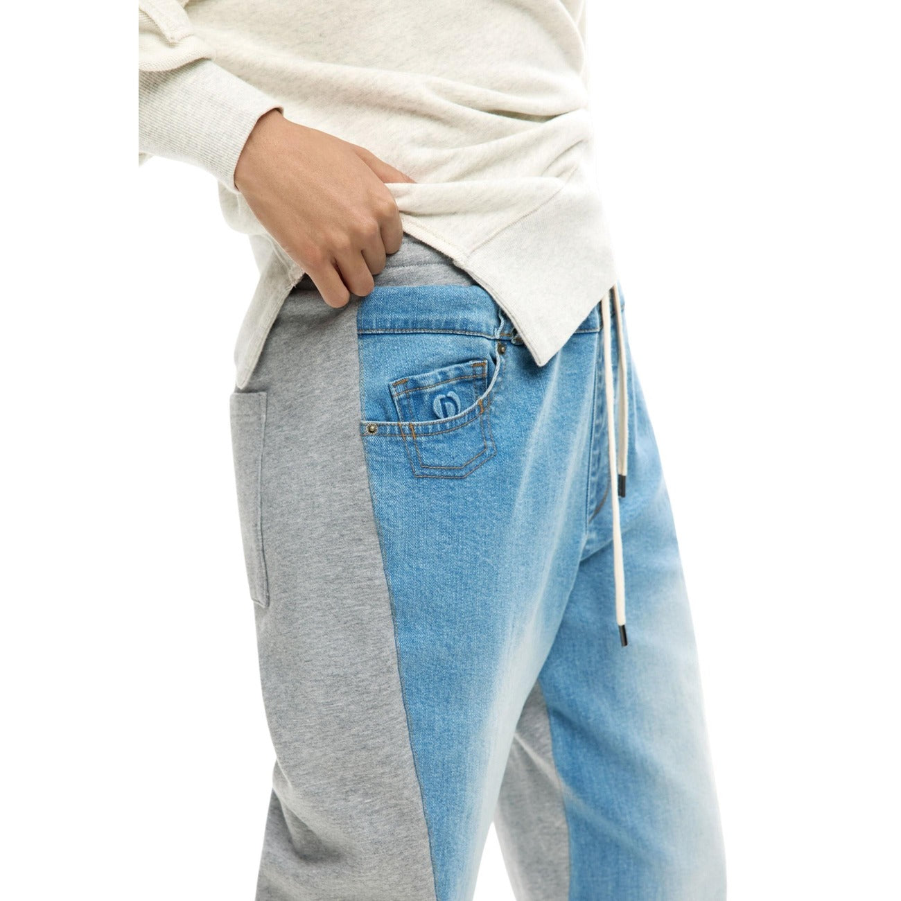 2453964 Desigual Jeans Donna Azzurri Cotone
