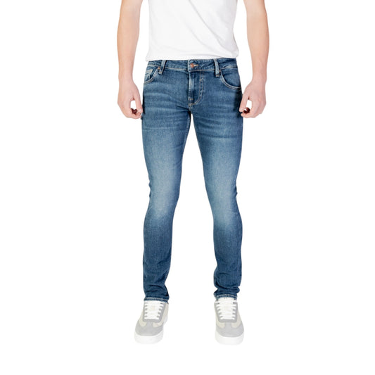 2401730 Guess Jeans Blu Effetto Consumato Uomo