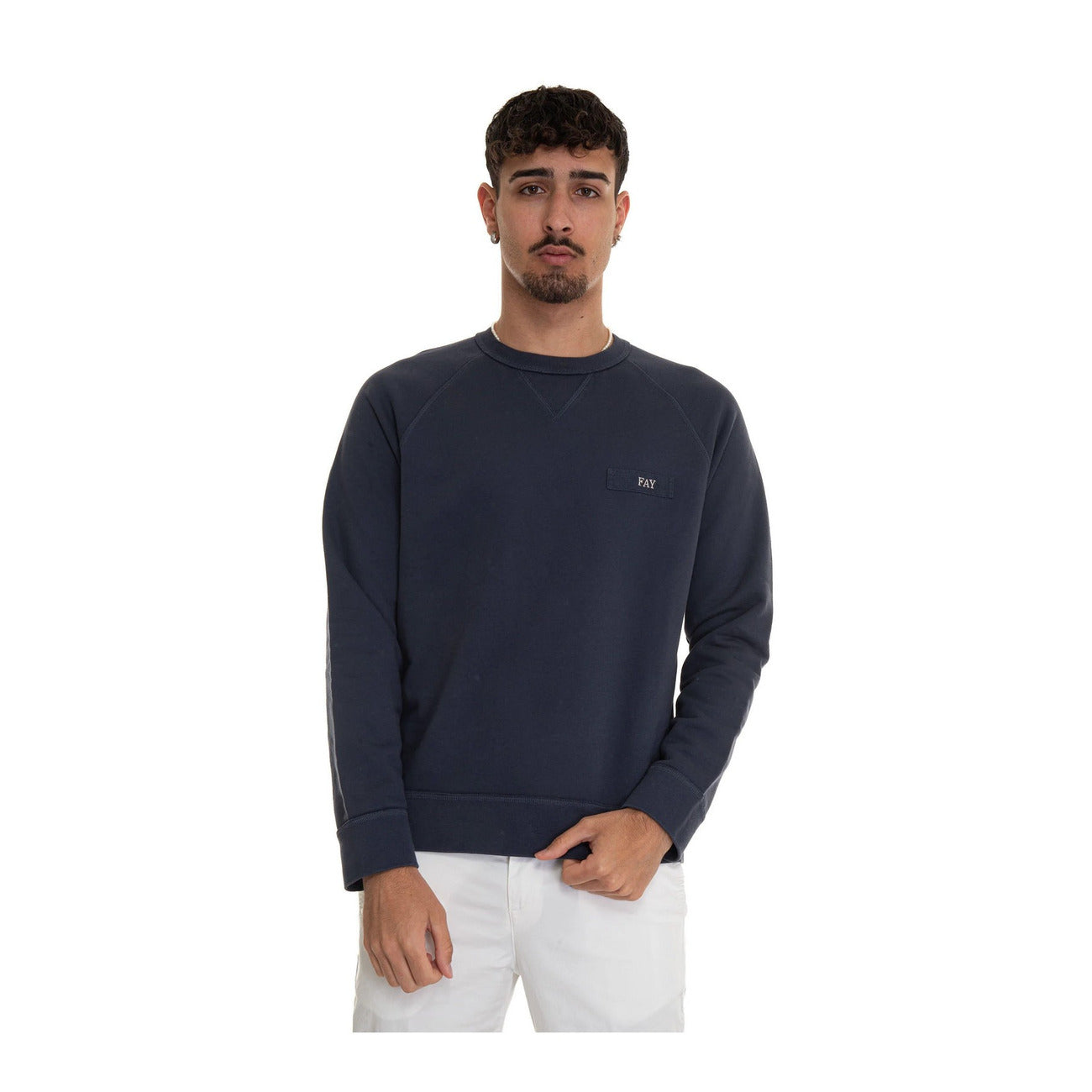 2450251 Fay Maglia Blu Cotone Uomo