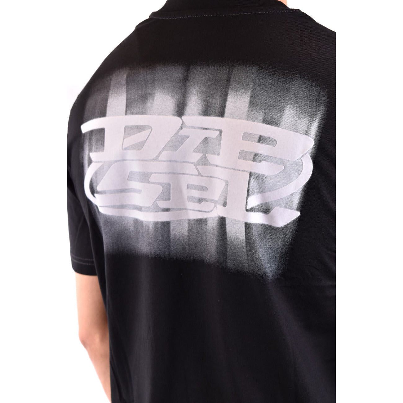 2428765 Diesel T-Shirt Nera Stampa Uomo