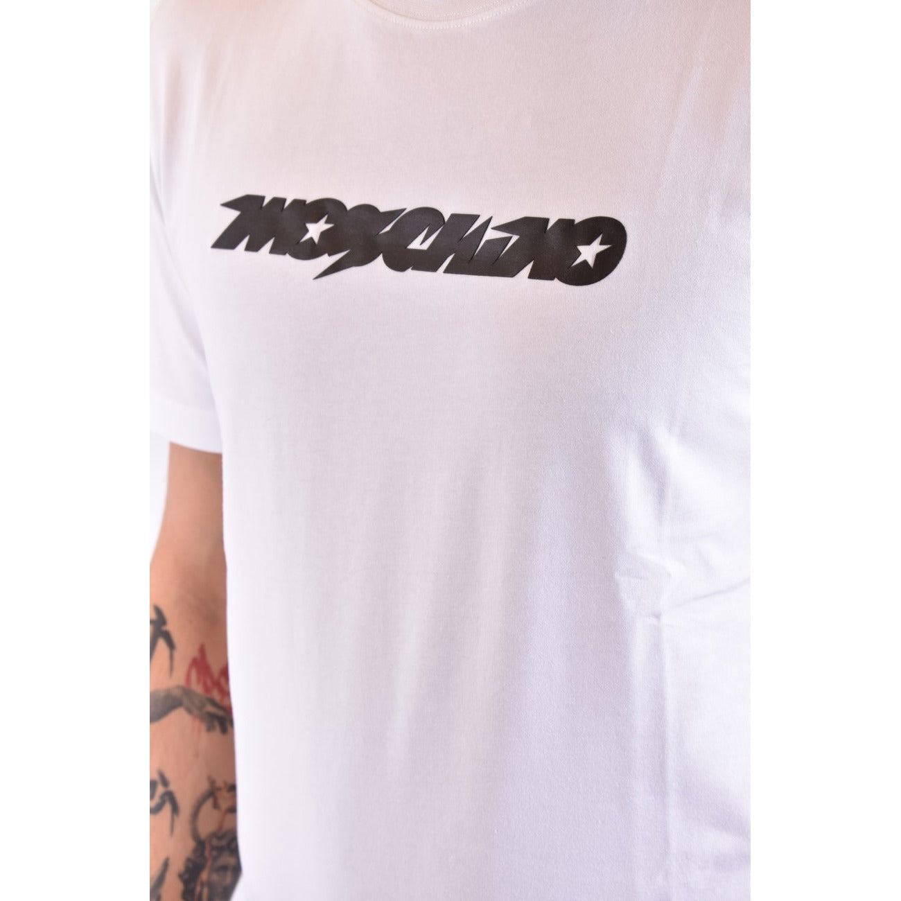 2424712 Moschino T-Shirt Bianca Stampa Uomo