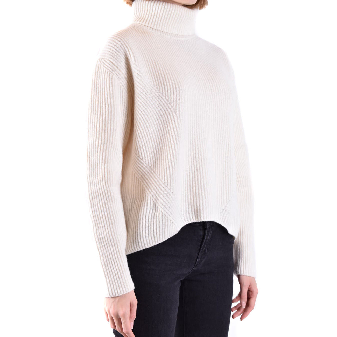 2424682 Pinko Maglia Bianca Donna Lana 90% Cashmere 10%