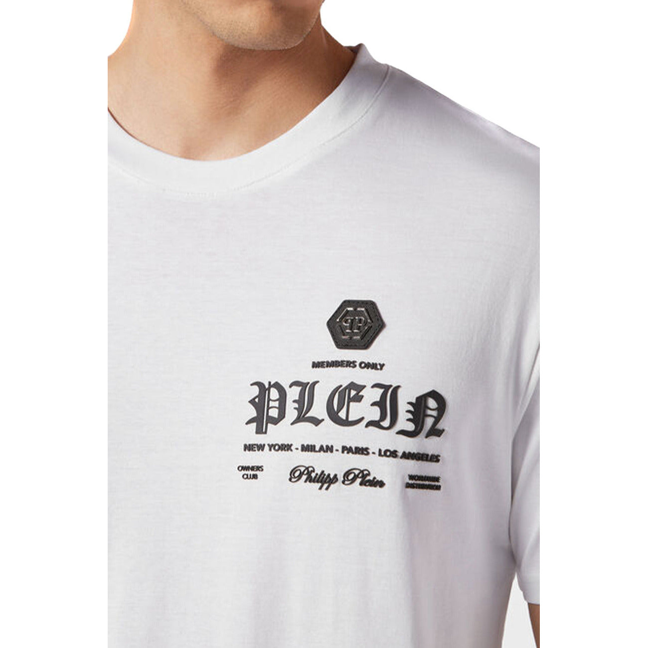 2430754 Philipp Plein T-Shirt Bianca Stampa Uomo