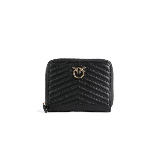 2193674 Pinko Portafogli Nero Pelle Cerniera Scomparti Donna
