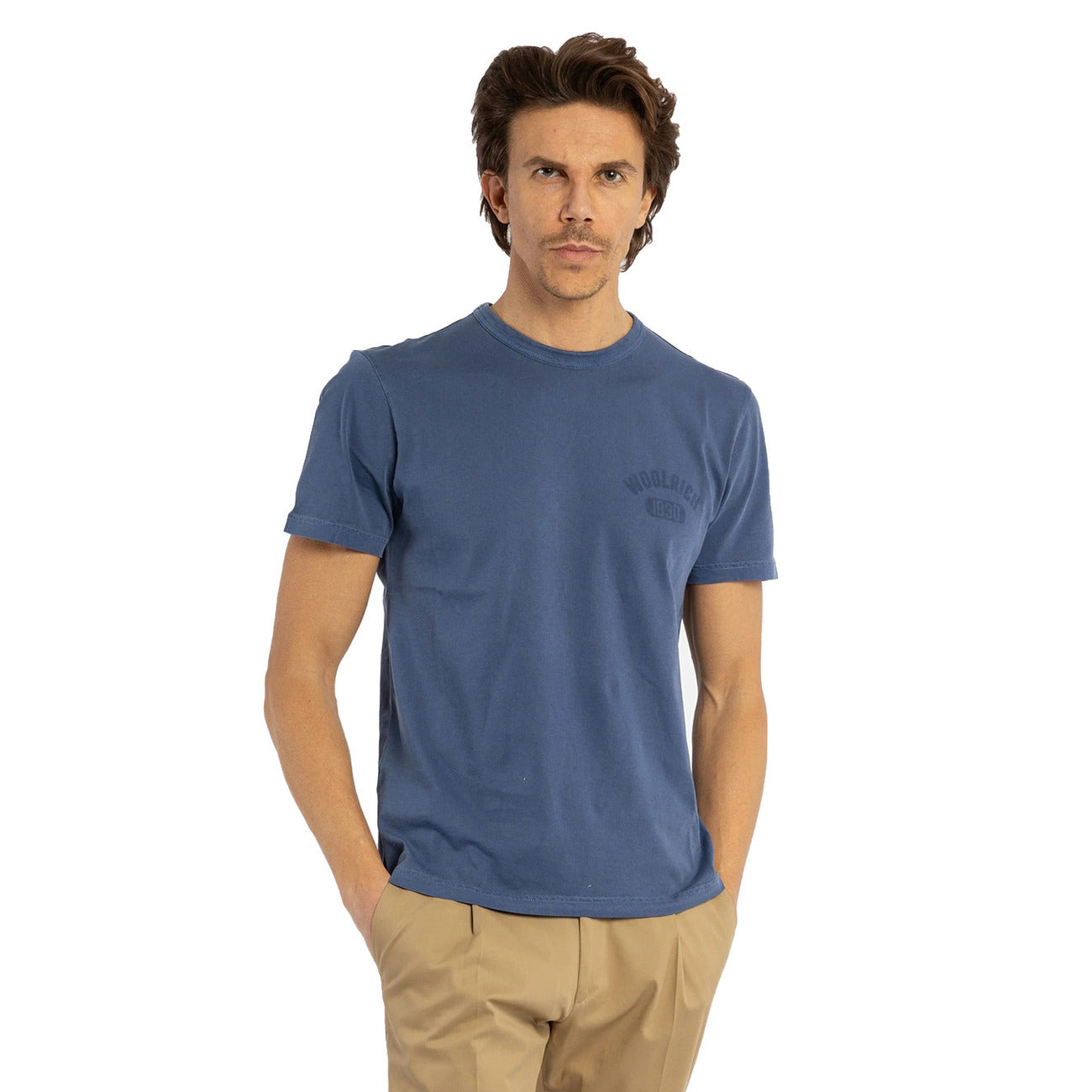 2425312 Woolrich T-Shirt Blu Uomo