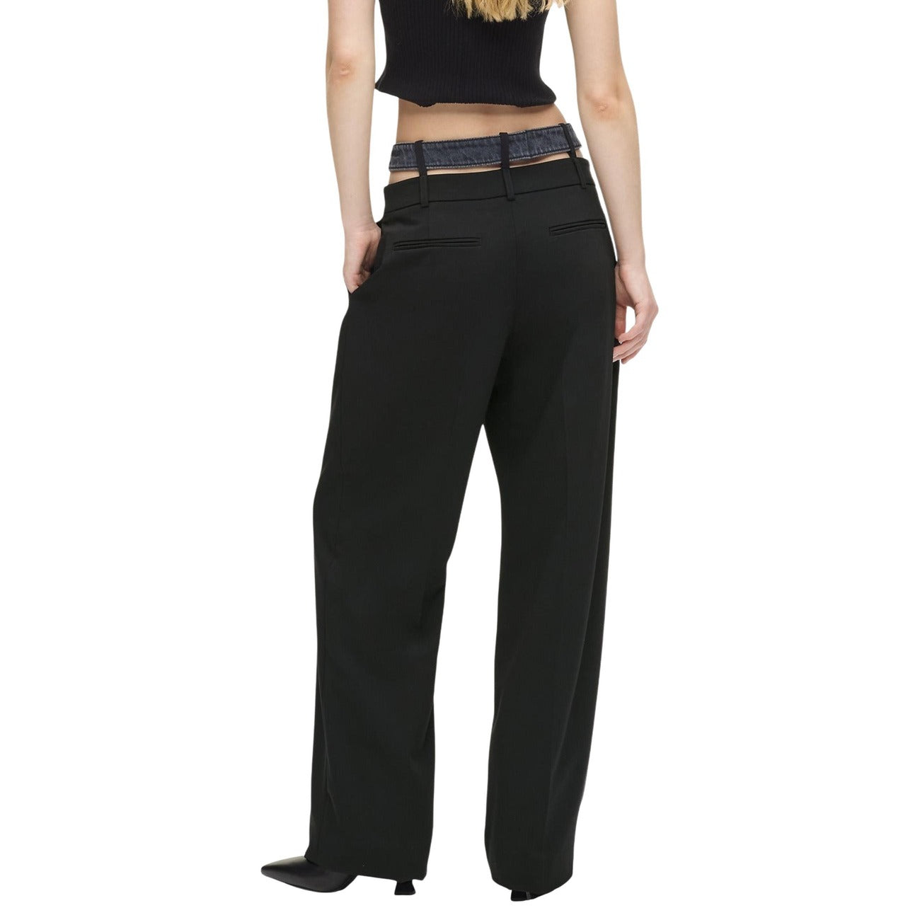 507676 Karl Lagerfeld Jeans Pantaloni Neri Donna Primavera/Estate