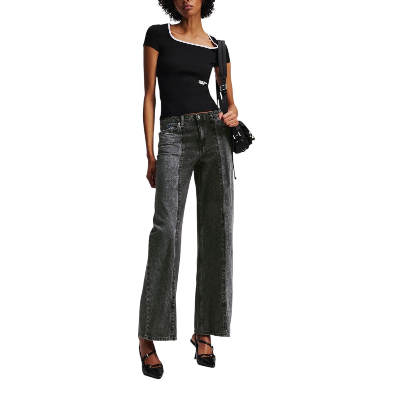 488392 Karl Lagerfeld Jeans Neri Cotone Donna