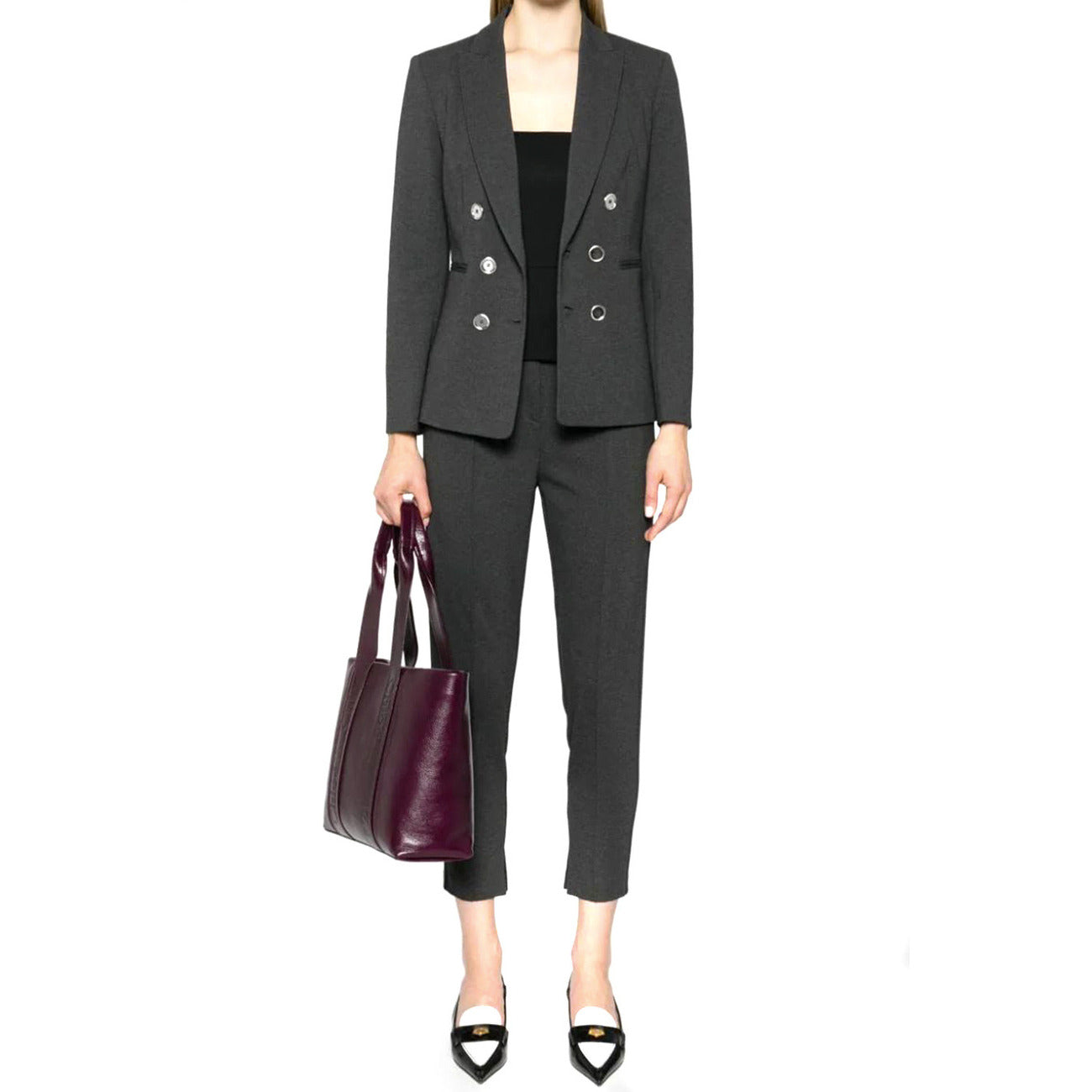 2425193 Pinko Giacca Grigia Donna Viscosa 67% Bottoni
