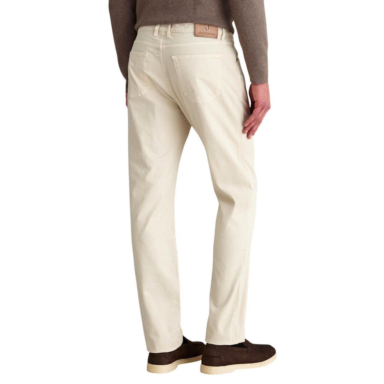 2457000 Jeckerson Pantaloni Bianco Ciniglia Uomo