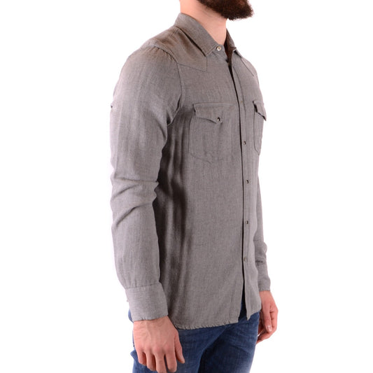 2429591 Dondup Camicia Grigia Viscosa Uomo