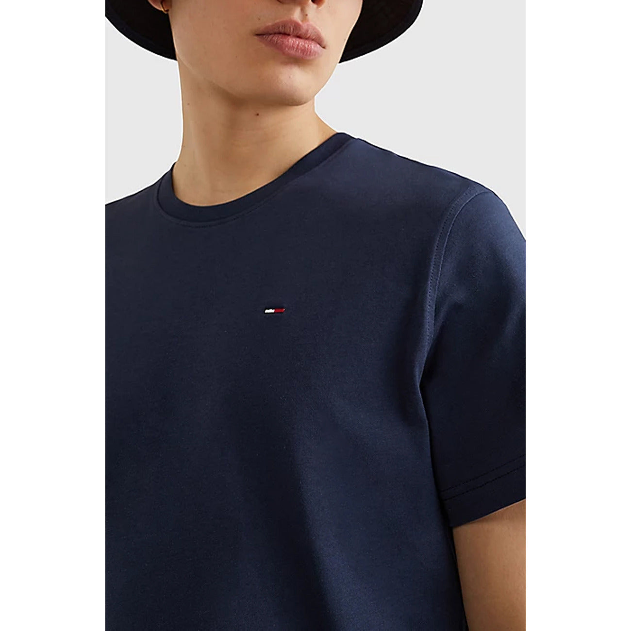 2412040 Tommy Hilfiger Jeans T-Shirt Blu Monocromo Uomo