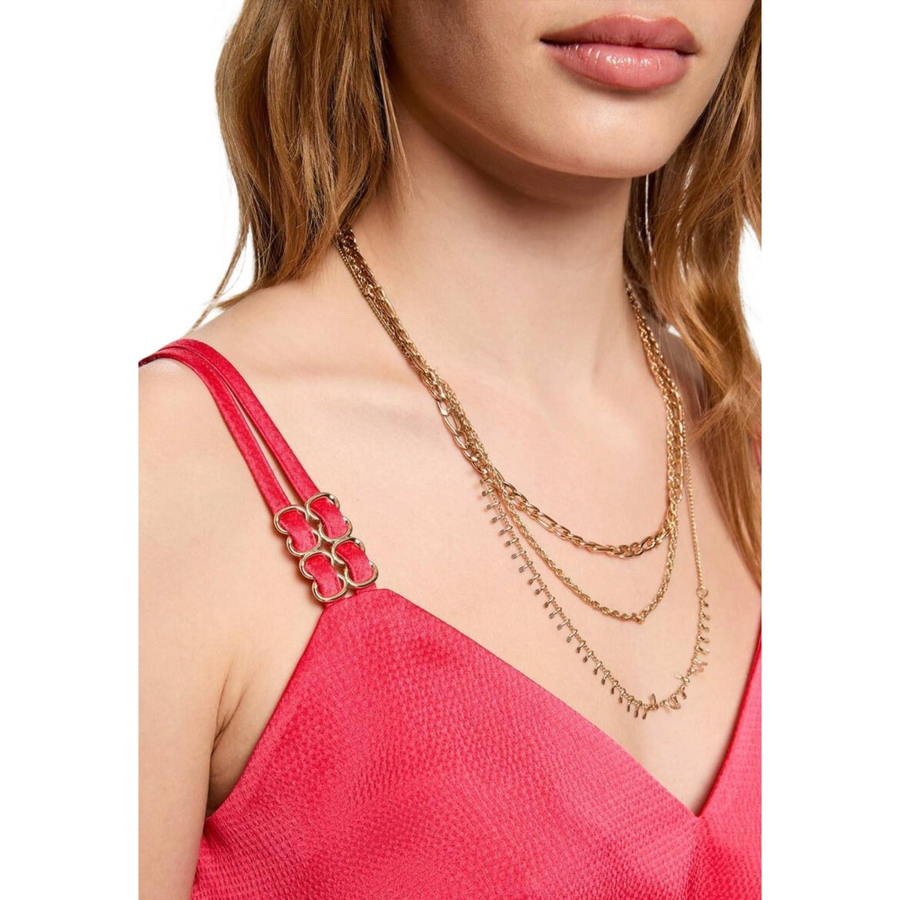 514278 Morgan De Toi Top Corallo Scollo V Donna Primavera/Estate