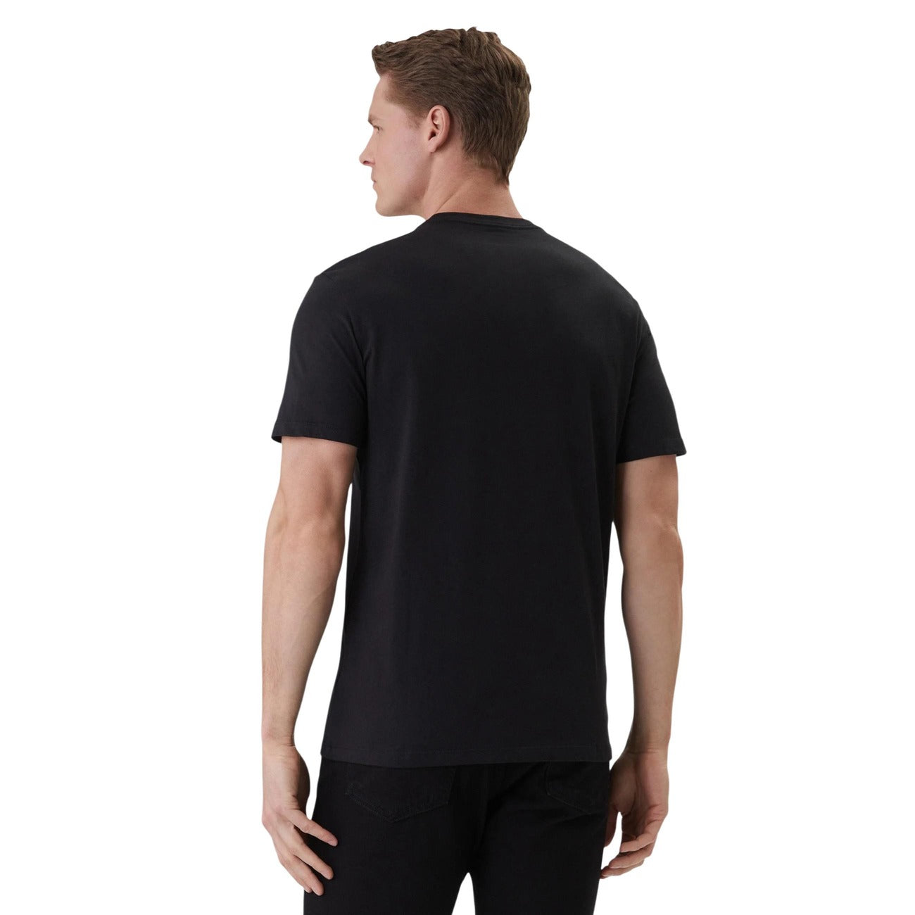 2455239 Calvin Klein T-Shirt Nera con Stampa Uomo
