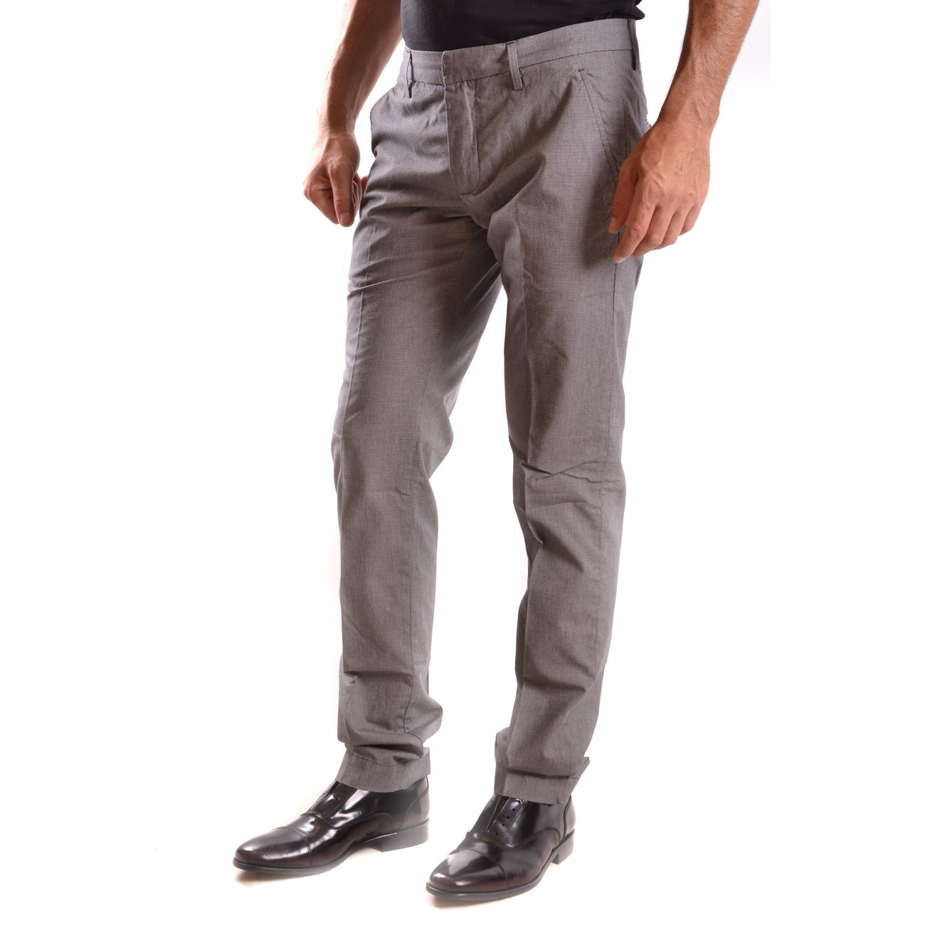 2429473 Dondup Pantaloni Grigio Quadri 100% Cotone Uomo