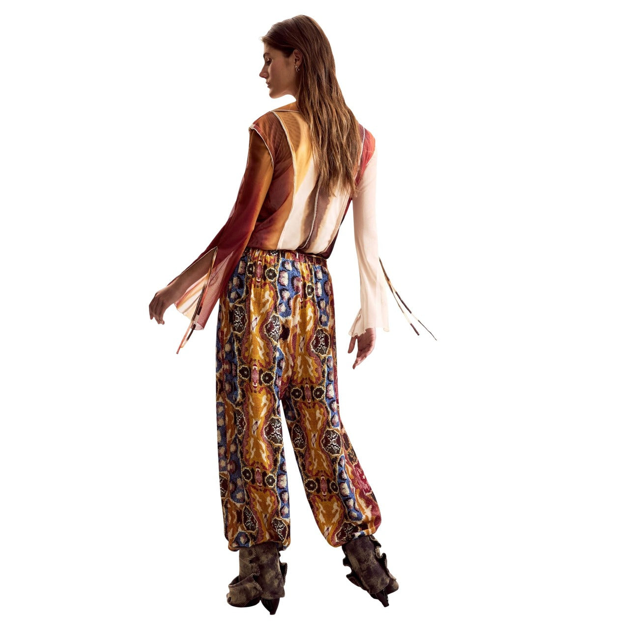 2453061 Desigual Pantaloni Donna Senape Viscosa Cintura