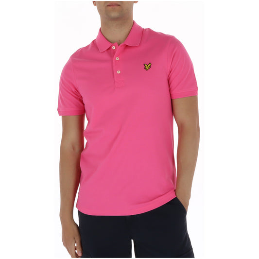 2461517 Lyle & Scott Polo Rosa Cotone Elastan Colletto Polo Uomo