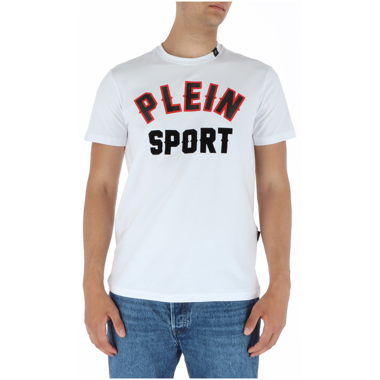 444071 Plein Sport T-Shirt Bianco Stampa Uomo