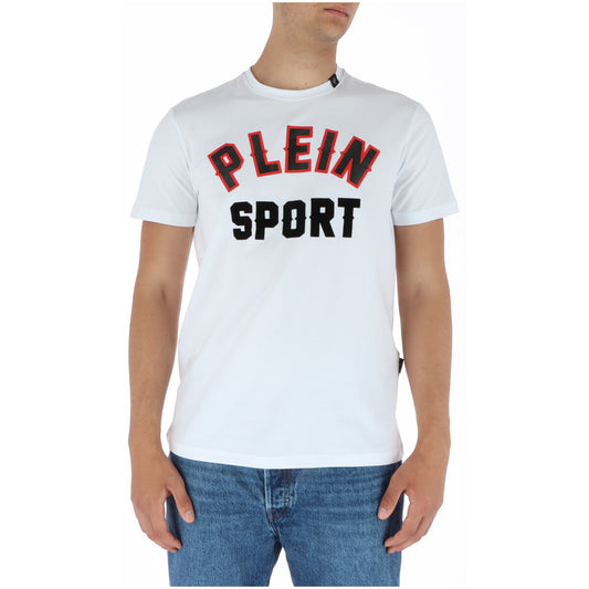444071 Plein Sport T-Shirt Bianco Stampa Uomo