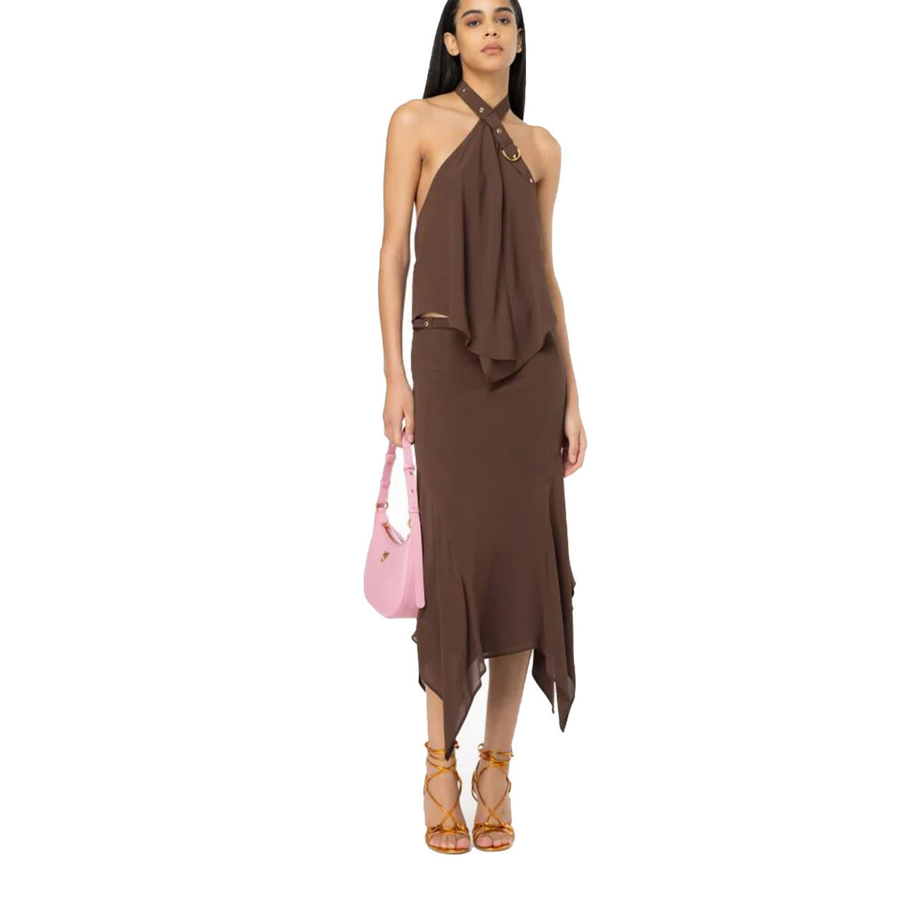 2424393 Pinko Gonna Marrone Donna Poliestere 100%