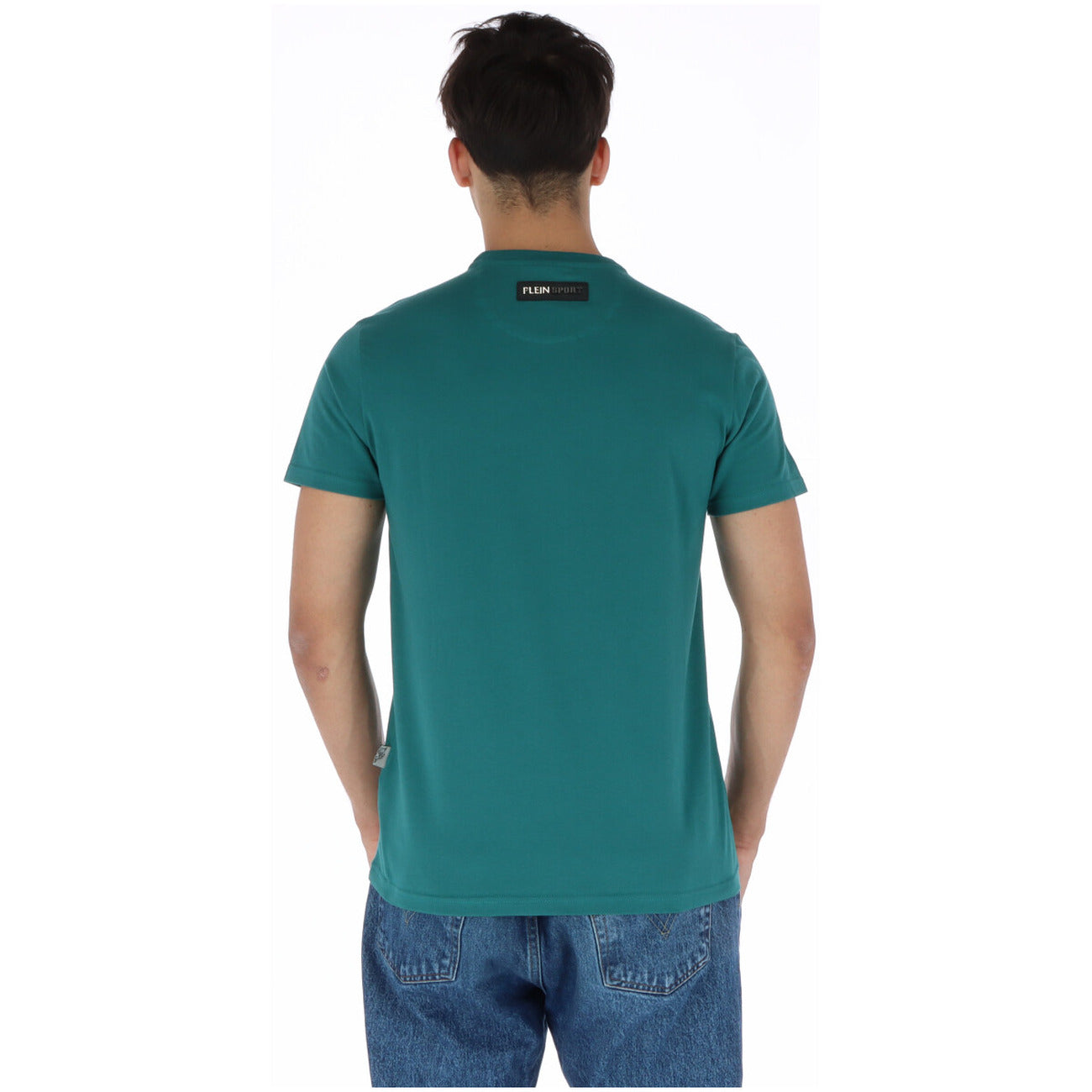 443707 Plein Sport T-Shirt Verde Stampa Uomo