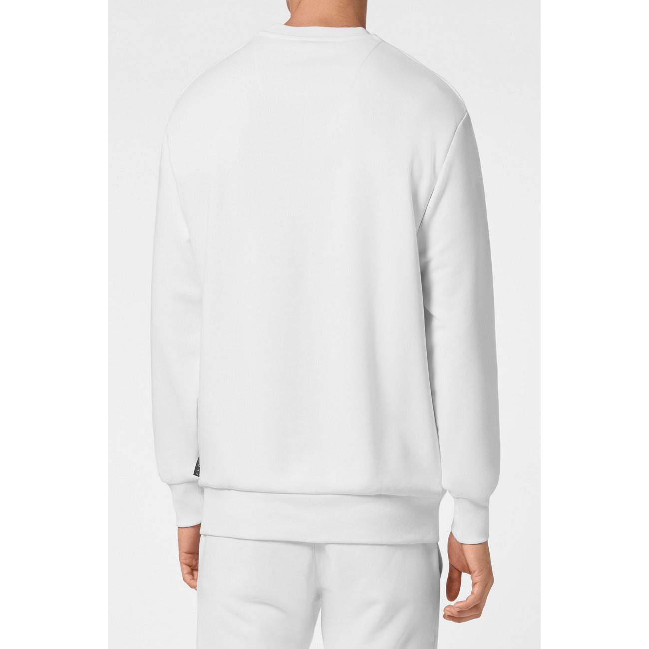 2430671 Philipp Plein Felpa Bianca Stampa Scollo Tondo Uomo