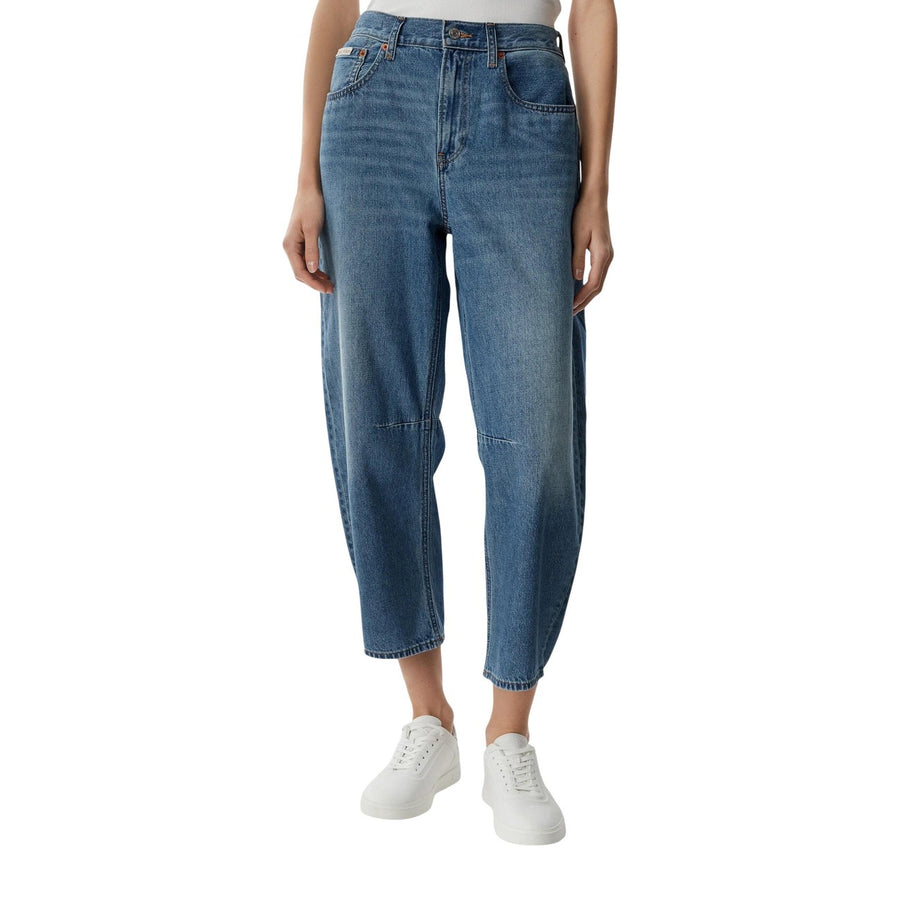 Womens Barrel Cropped Denim Jeans LV047G825G Jeans Donna