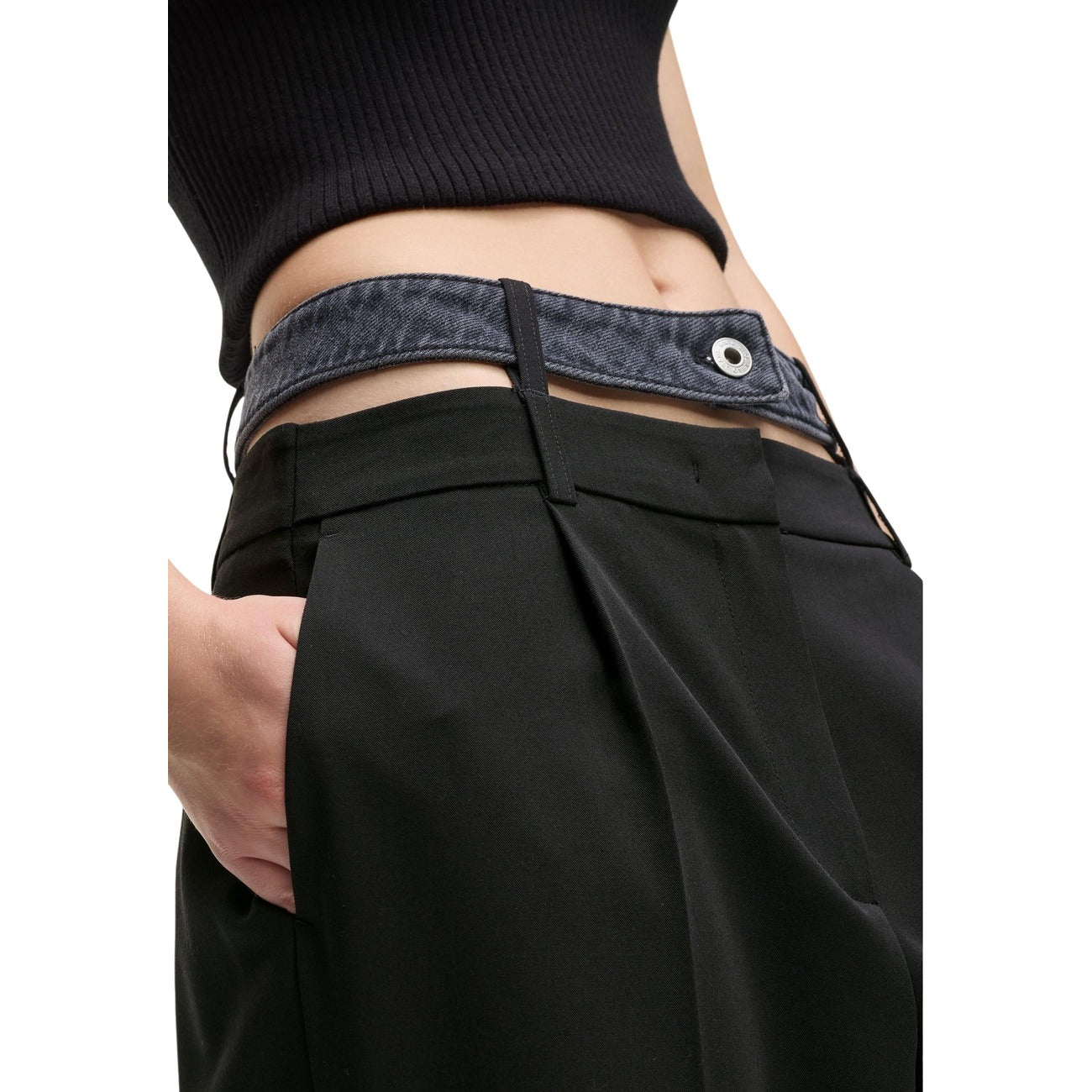 507676 Karl Lagerfeld Jeans Pantaloni Neri Donna Primavera/Estate