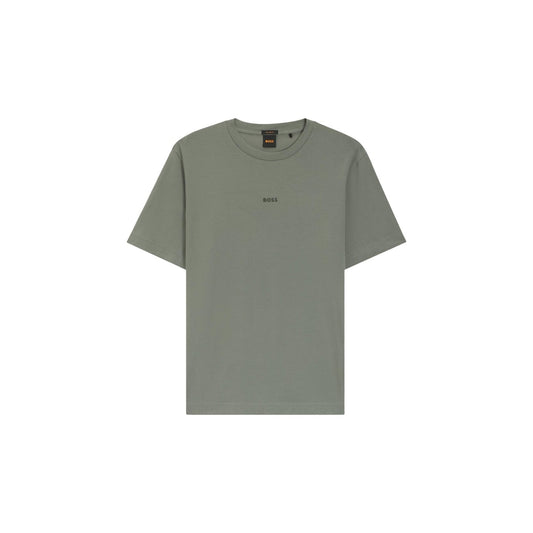 2449670 Boss T-Shirt Grigia Cotone Elastan Uomo