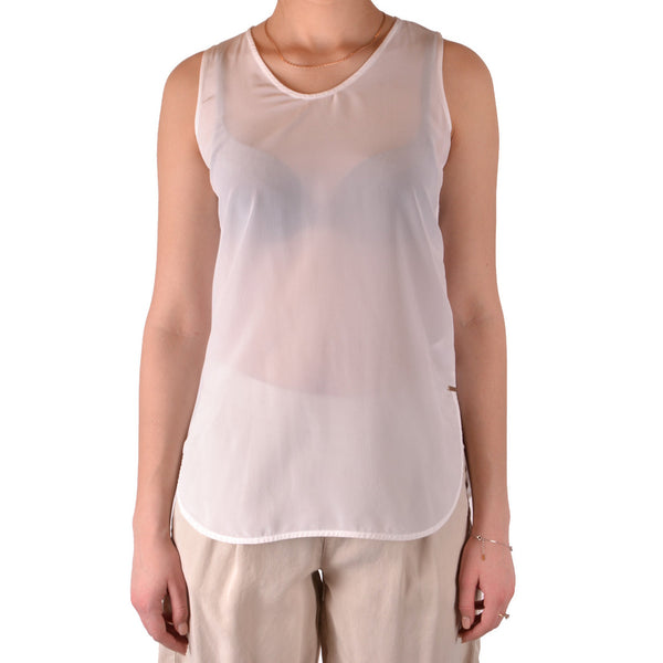 W's Mix Silk Top White