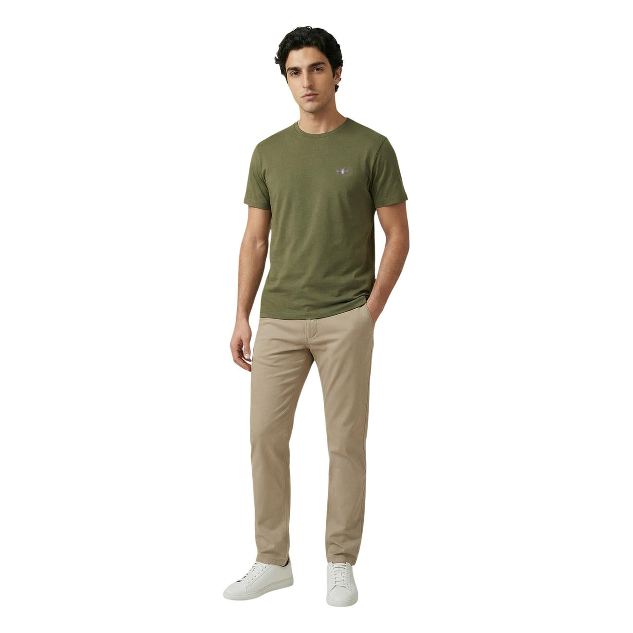 2459555 Gant T-Shirt Verde Uomo