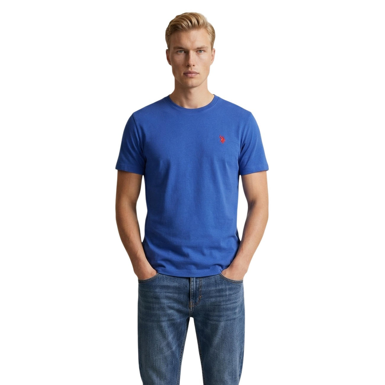 2461147 U.S. Polo Assn. T-Shirt Azzurra Uomo