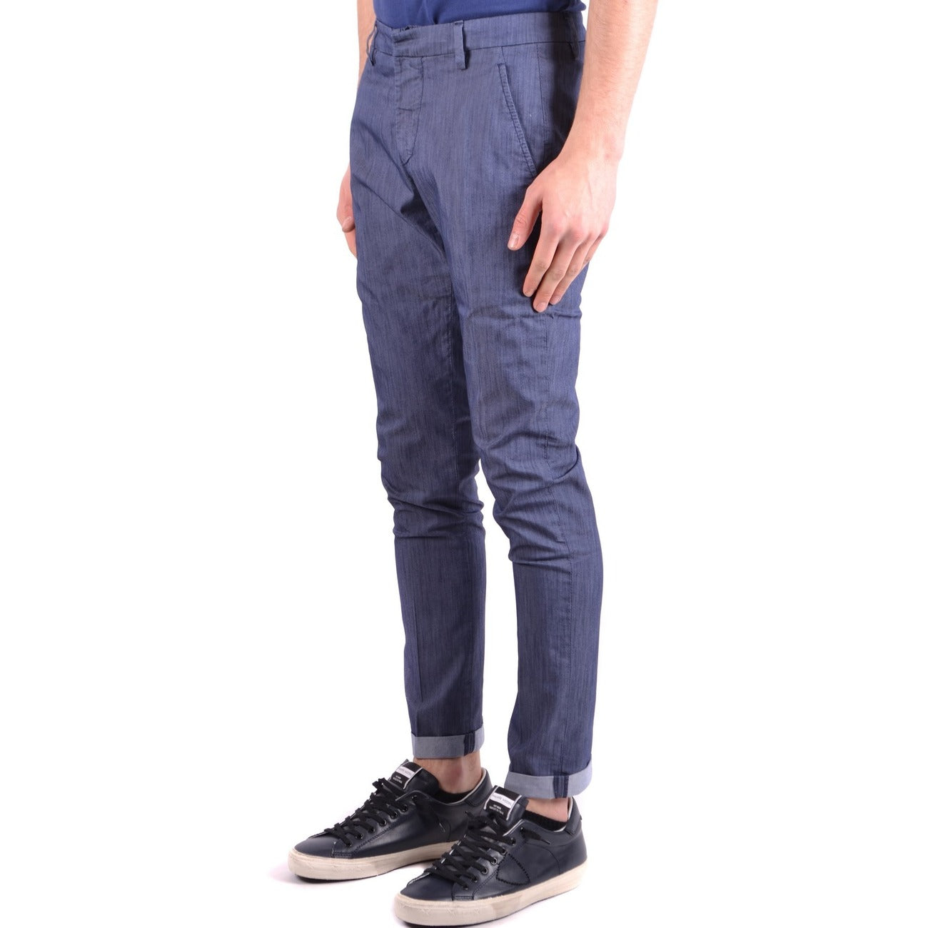 2429774 Dondup Pantaloni Blu Cotone Poliammide Elastan Uomo