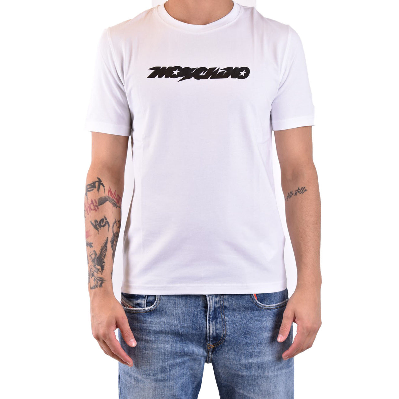 2424712 Moschino T-Shirt Bianca Stampa Uomo