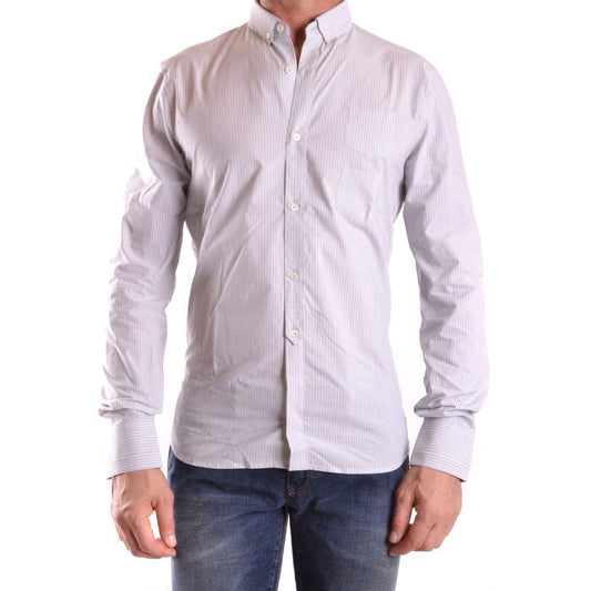 2431138 Neil Barrett Camicia Grigio Righe Maniche Lunghe Uomo