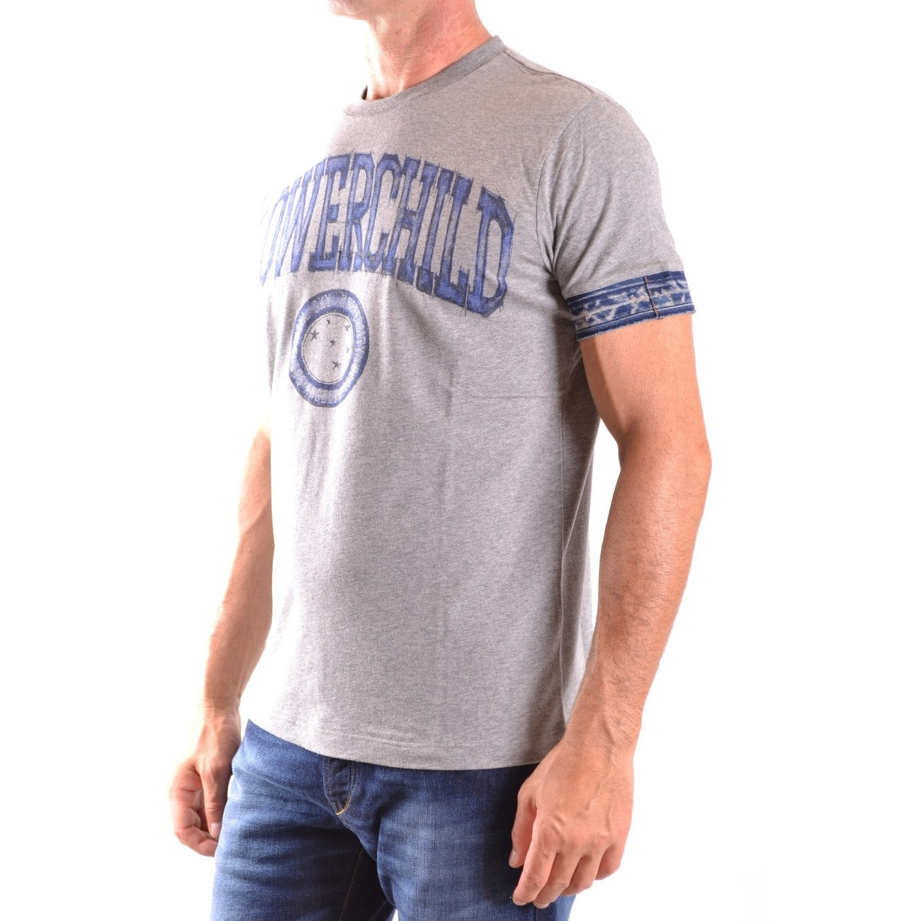 2429543 Diesel T-Shirt Grigia Stampa Uomo