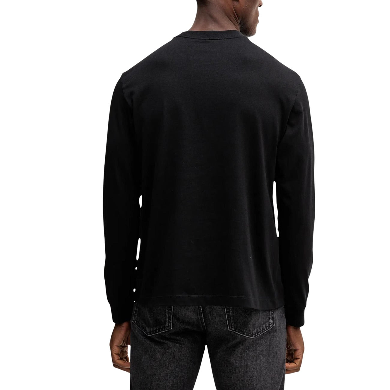 2447516 Calvin Klein Jeans T-shirt Nera Maniche Lunghe Uomo
